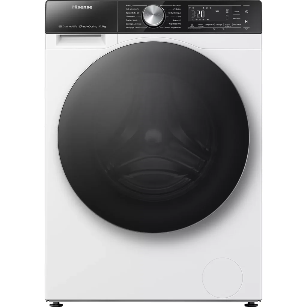 Lave linge hublot HISENSE WF5S1045BW autodose