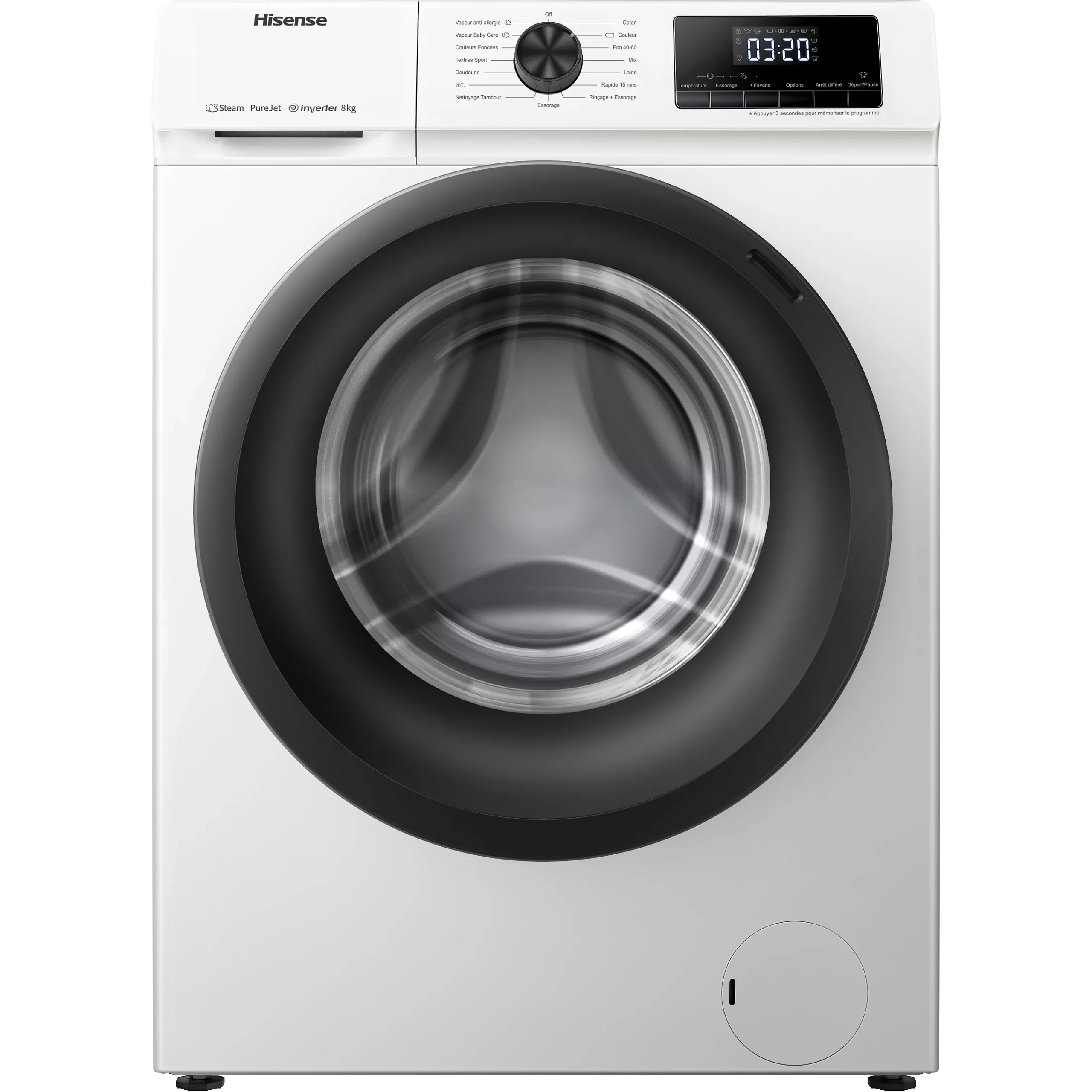 Lave linge hublot HISENSE W814QAEJM
