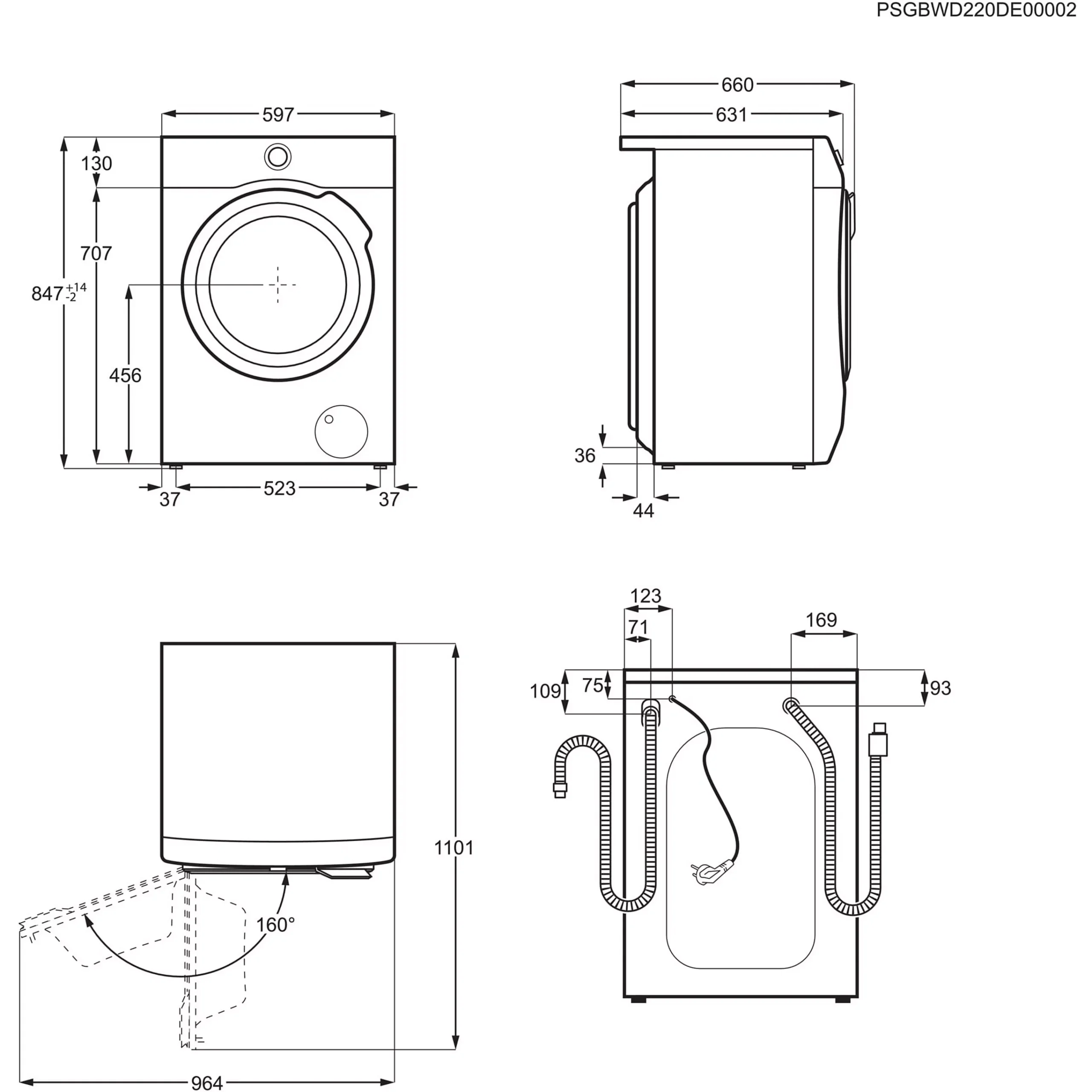 Lave linge hublot AEG LFR95A116S – Image 7
