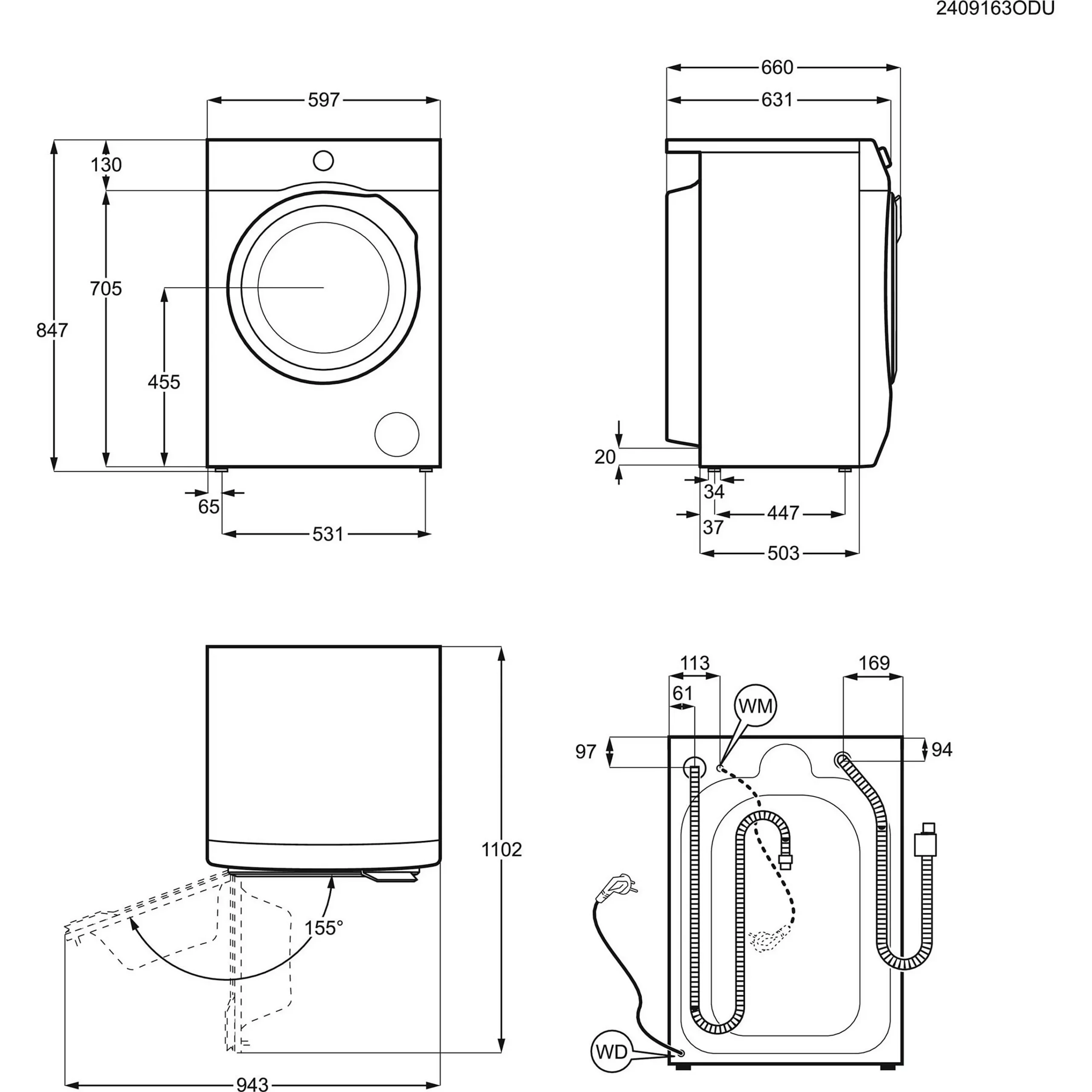 Lave linge hublot ELECTROLUX EW7FI51114AQ – Image 9