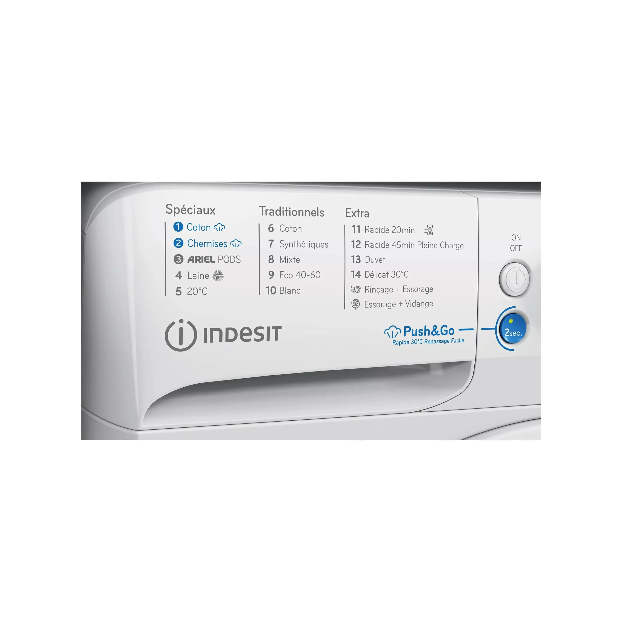 Lave linge hublot INDESIT BWE91296XWVFR – Image 2