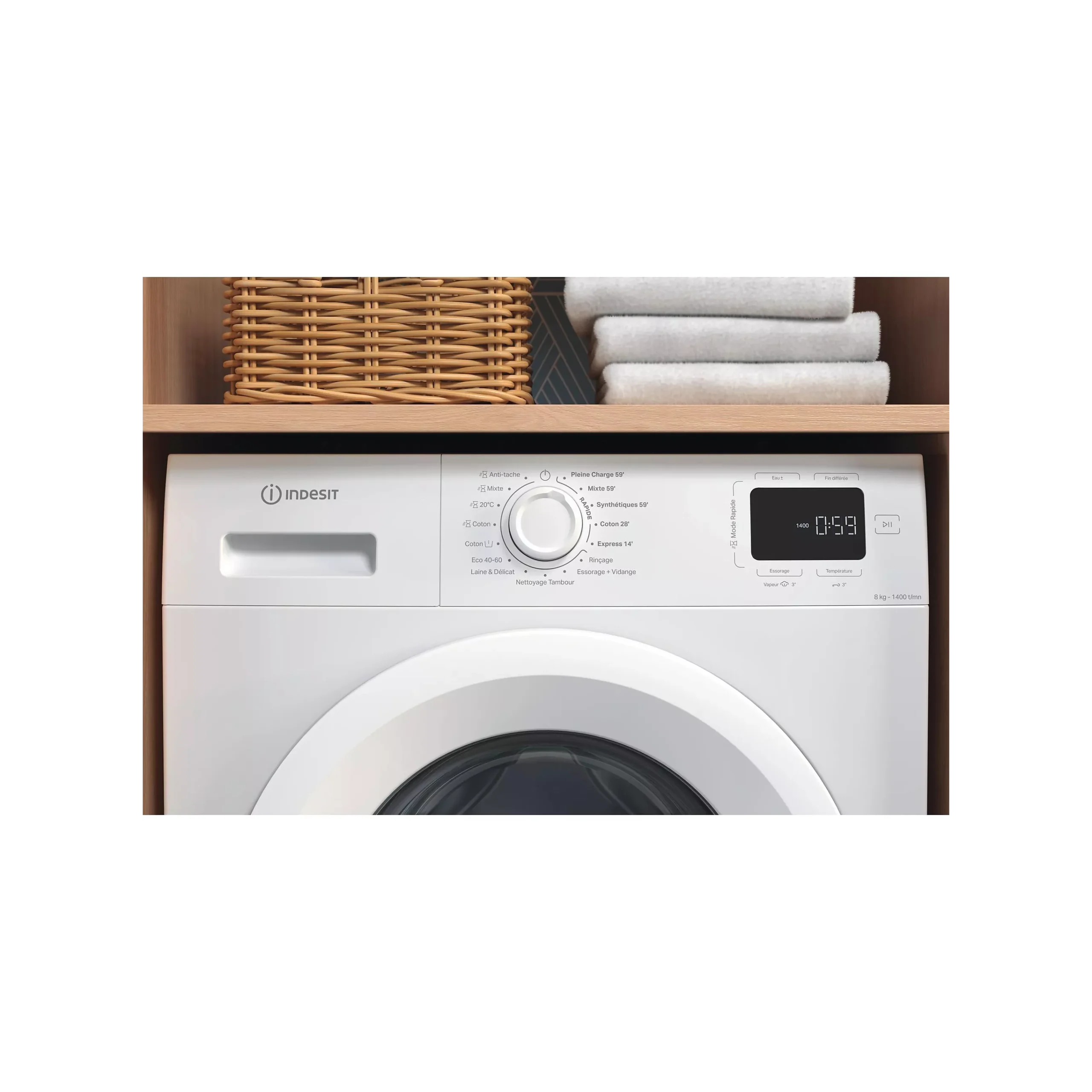 Lave linge hublot INDESIT IM864MYTIMEFR – Image 6