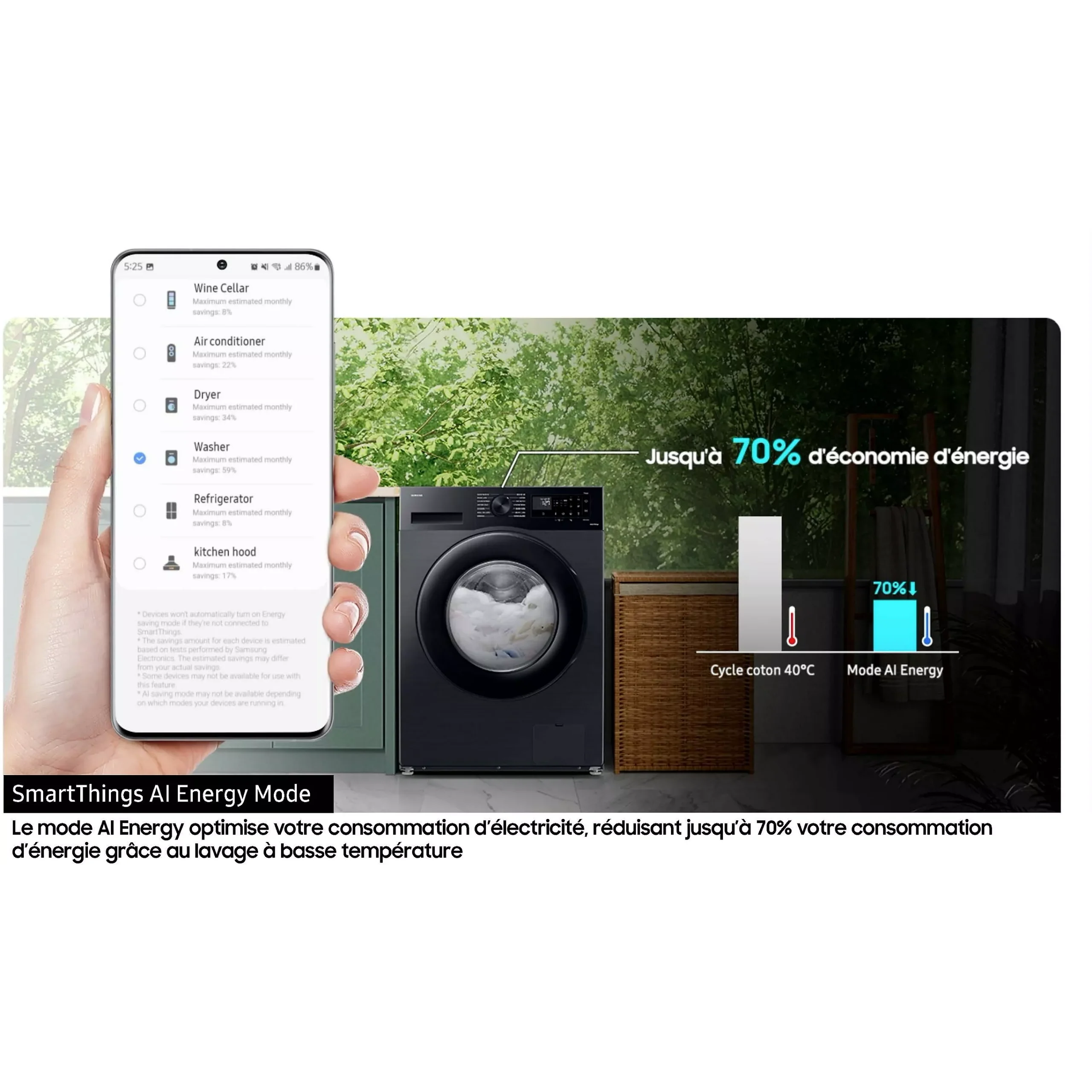 Lave linge hublot SAMSUNG WW11DG5B25AE Bespoke AI – Image 5