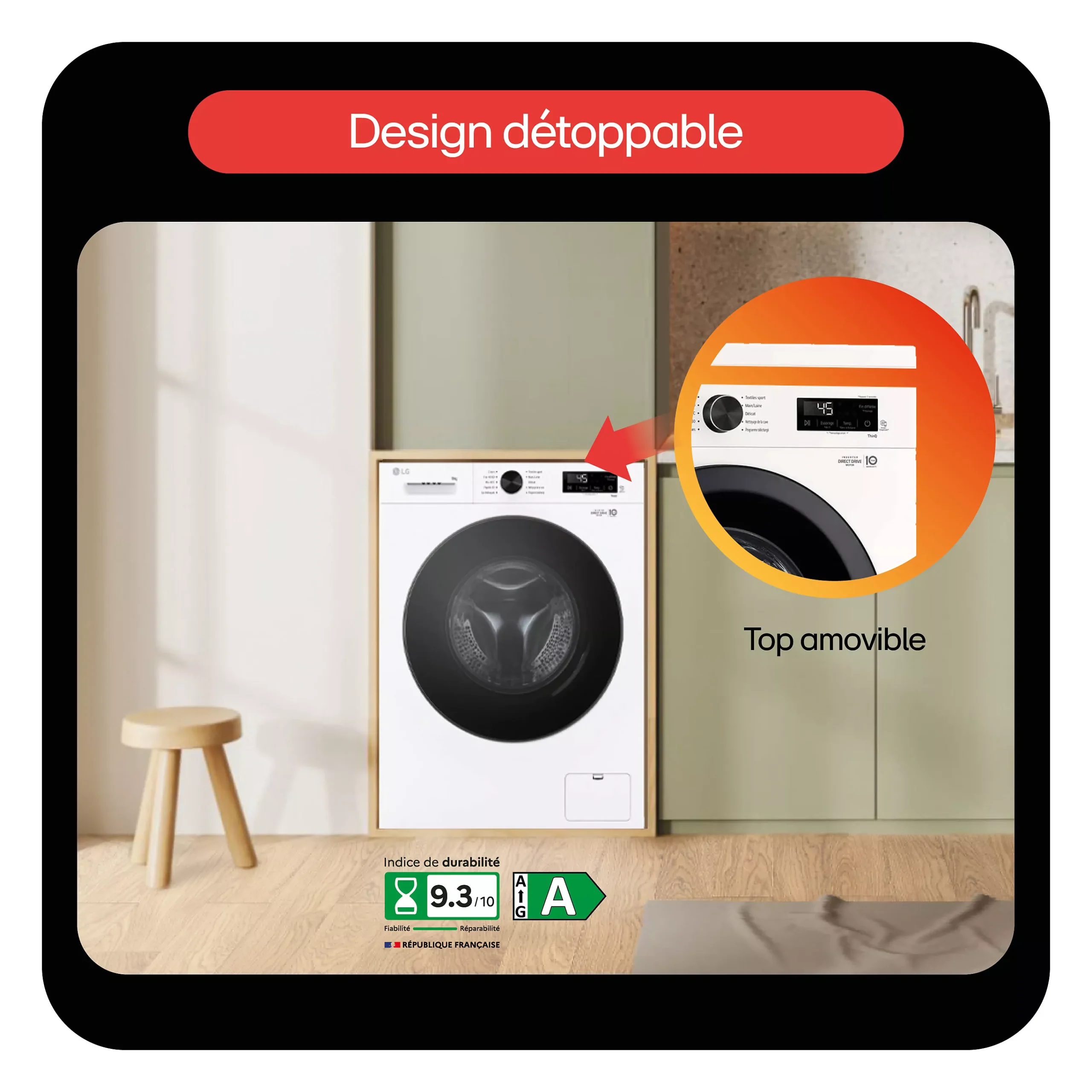 Lave linge hublot LG F94B16WHS – Image 10