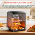 Friteuse sans huile COSORI Dual Blaze Noir + grille – Image 8