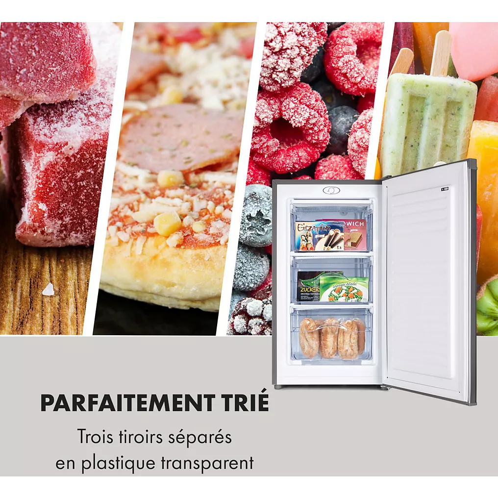 Congélateur armoire KLARSTEIN Garfield Eco L 64L – Gris – Image 7