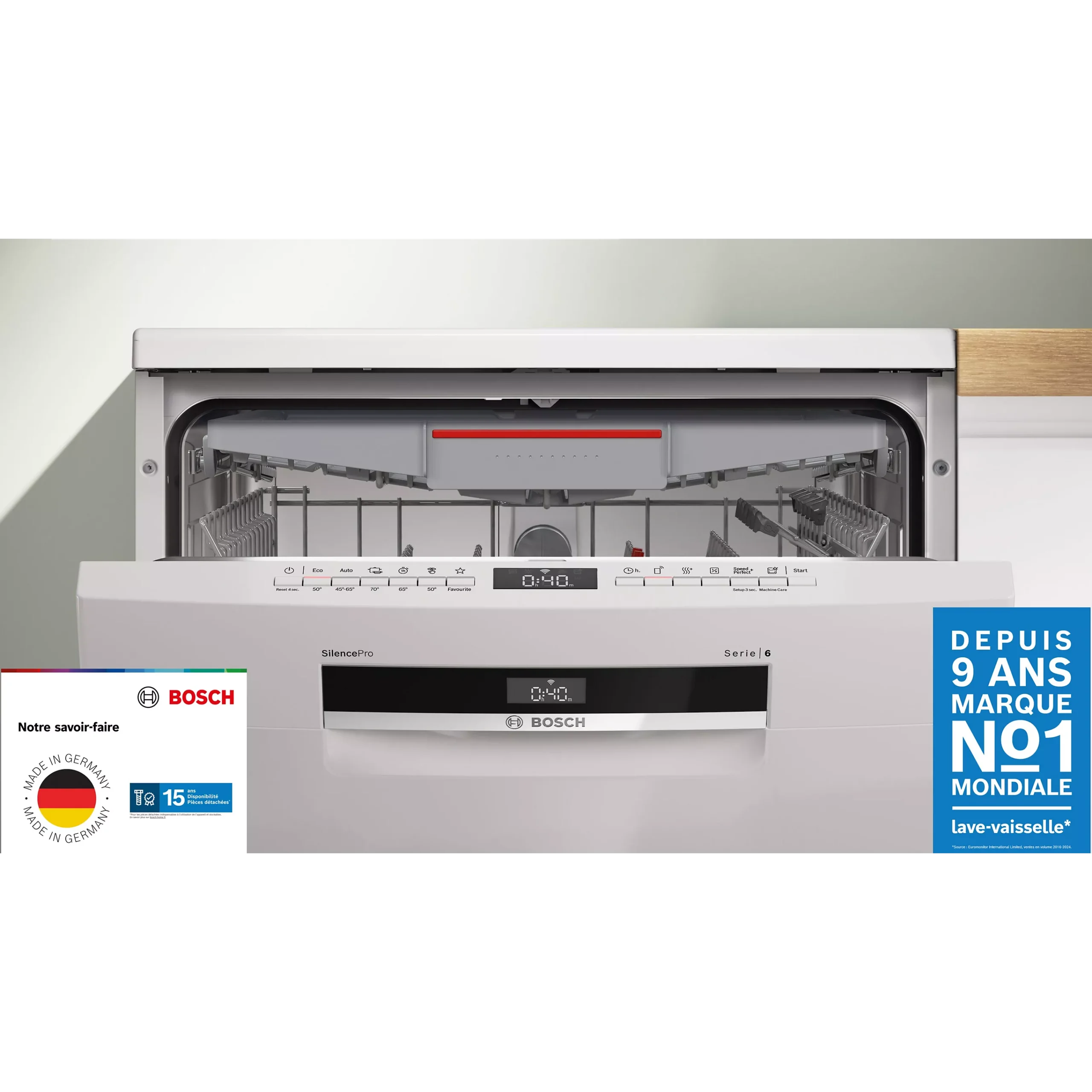 Lave vaisselle 60 cm BOSCH SMS6ZCW12F, Série 6, Séchage Zeolith – Image 14