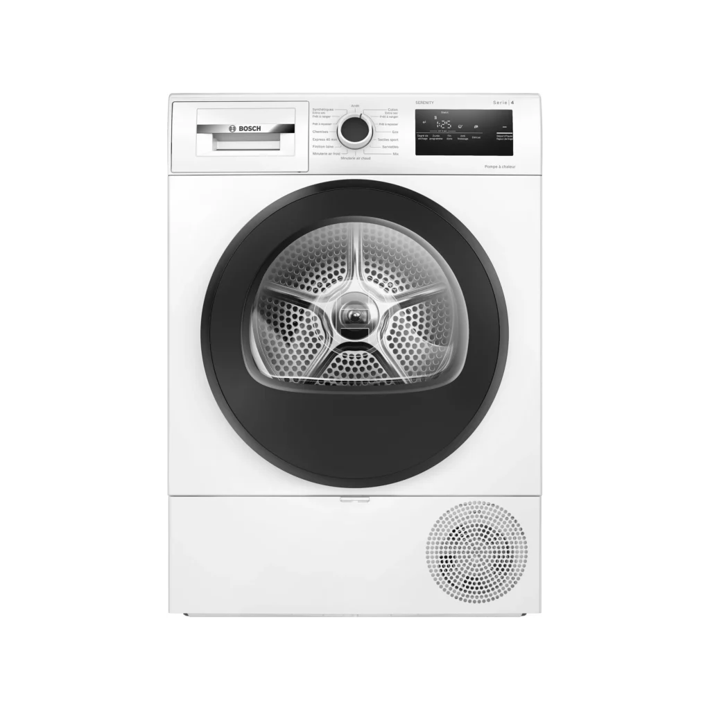 Sèche linge pompe à chaleur BOSCH WTH8520BFR, SERENITY, Série 4