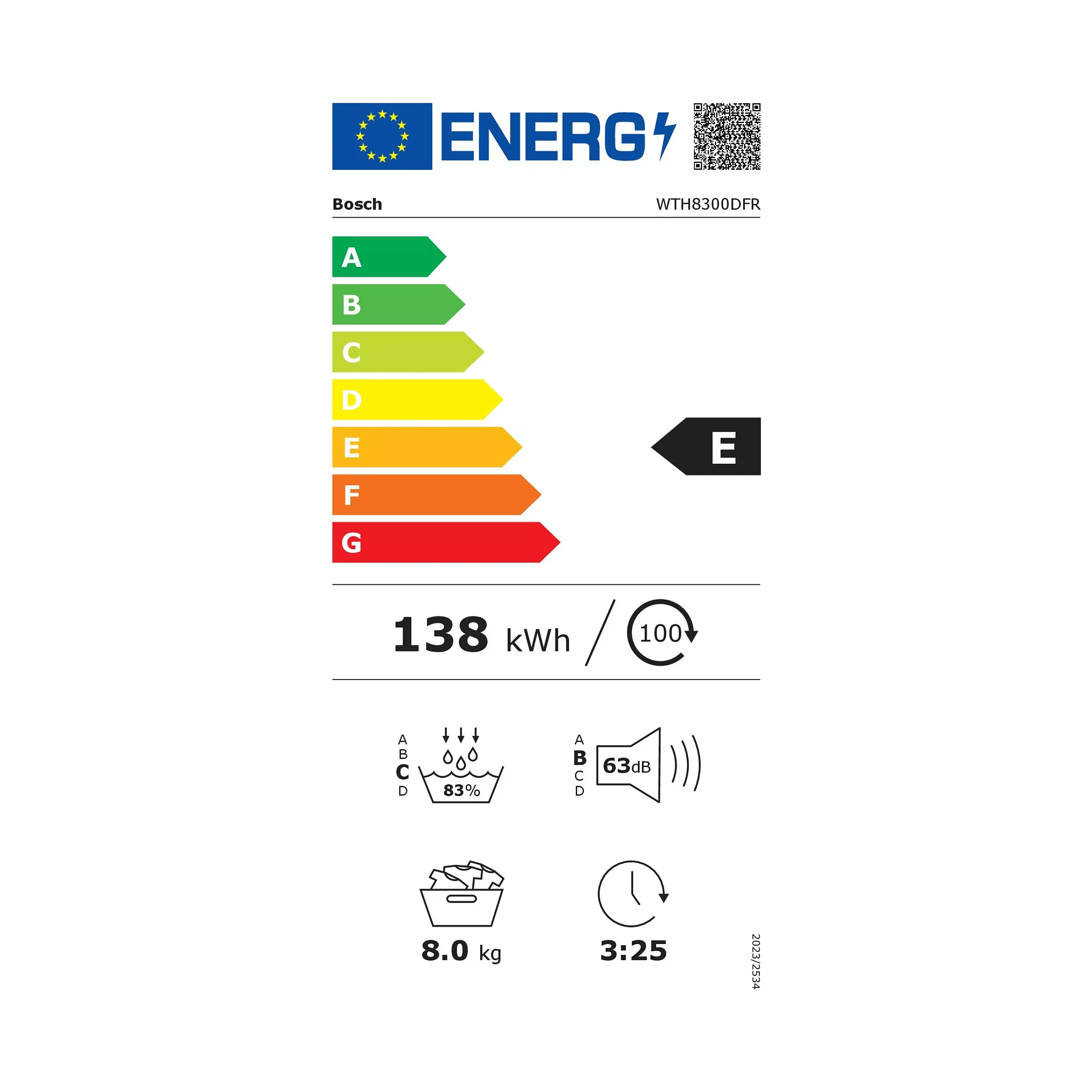 Sèche linge pompe à chaleur BOSCH WTH8300DFR, Série 4, Express 40 min – Image 9