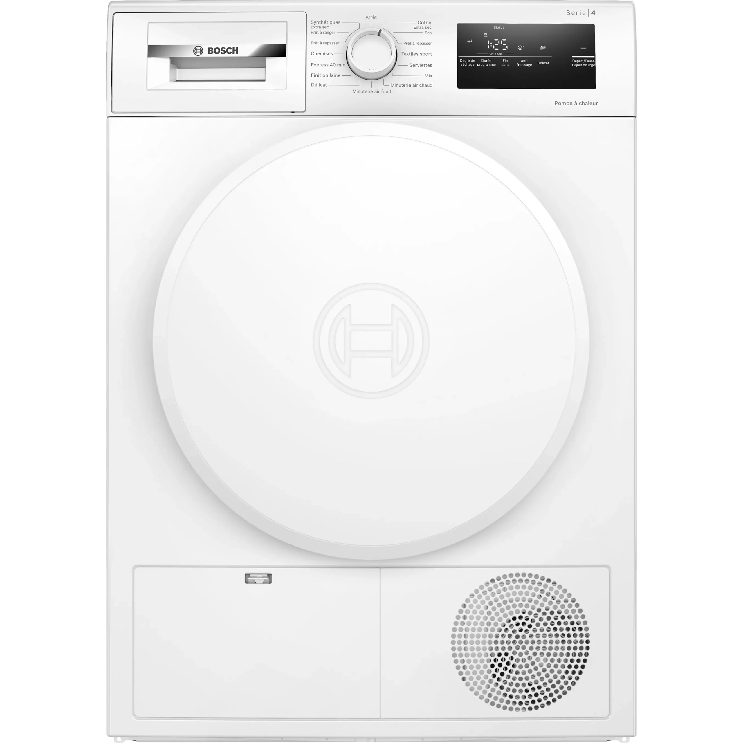 Sèche linge pompe à chaleur BOSCH WTH8300DFR, Série 4, Express 40 min