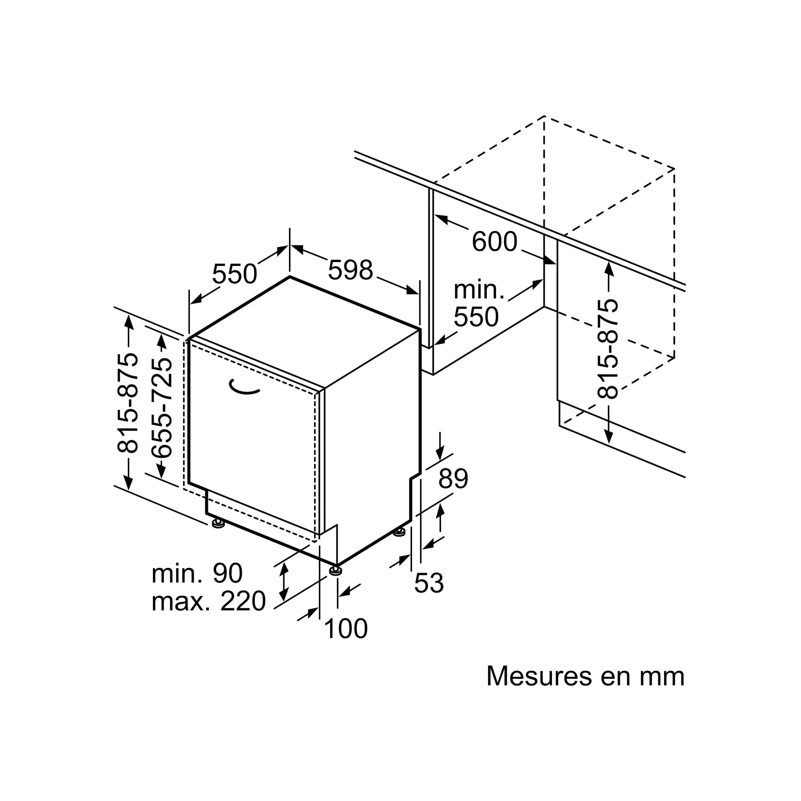 Lave vaisselle encastrable BOSCH SMV4EVX36F, SERENITY, Série 4, Silence Plus – Image 4