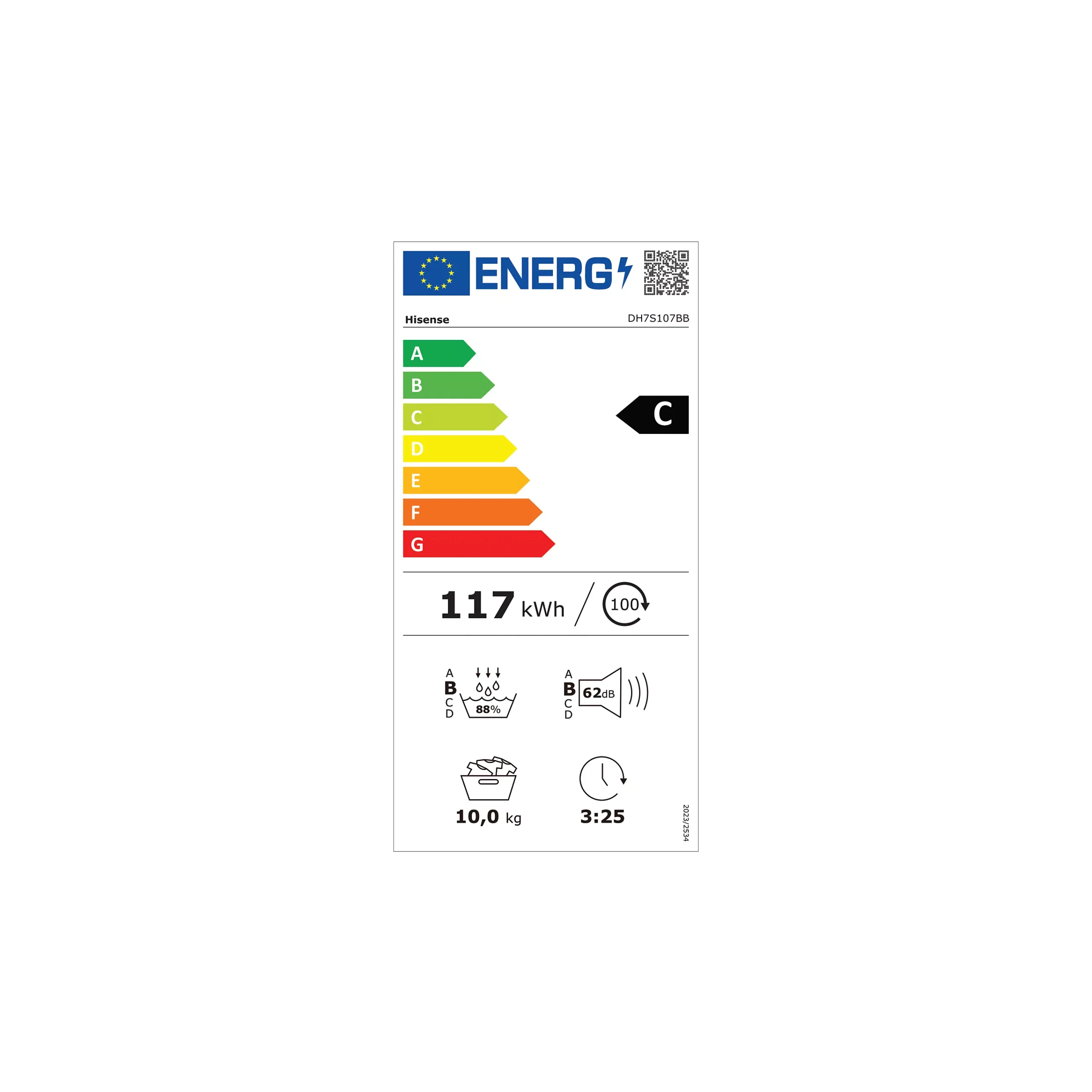 Sèche linge pompe à chaleur HISENSE DH7S107BB – Image 4