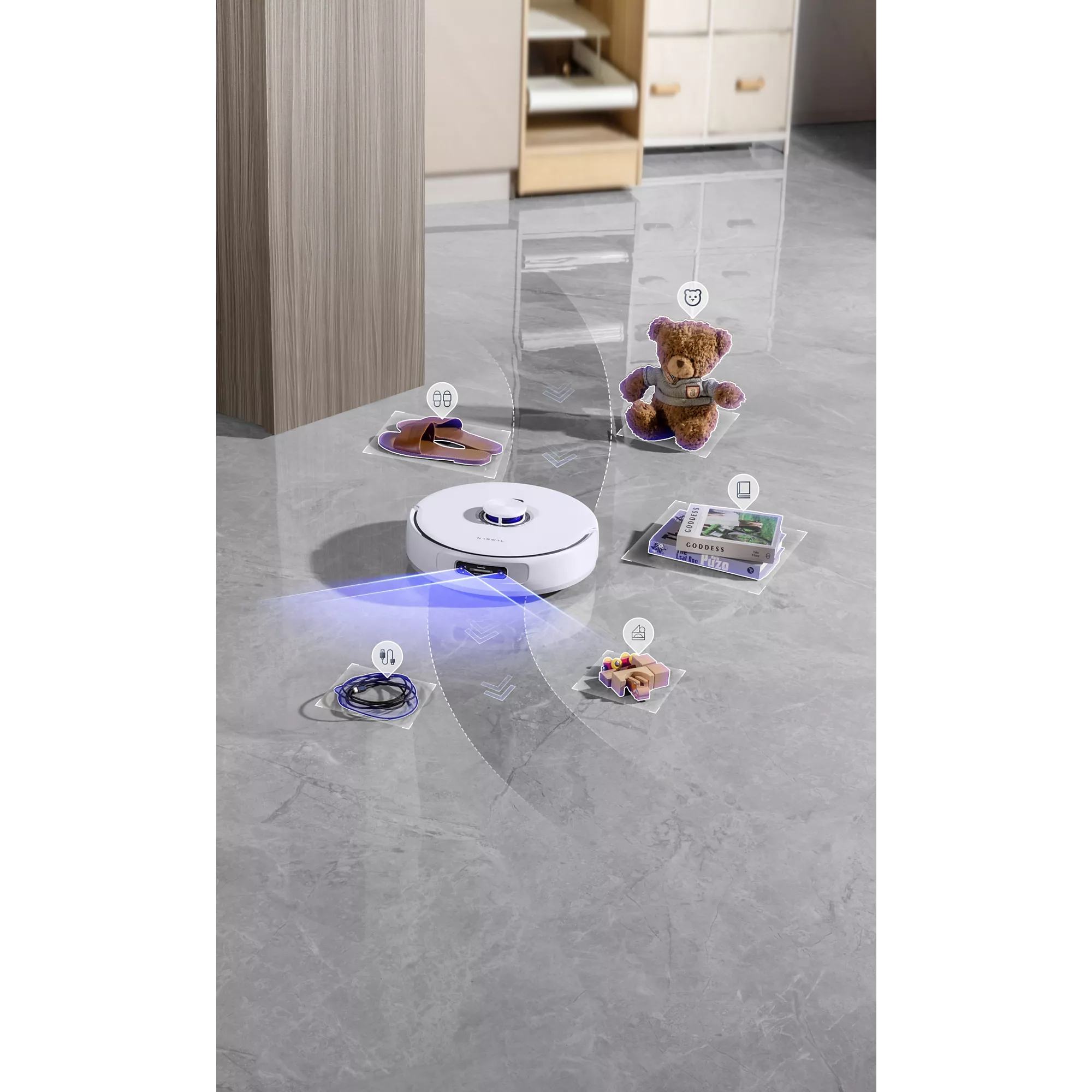 Aspirateur robot NARWAL Freo Z10 Ultra Blanc Argente – Image 10