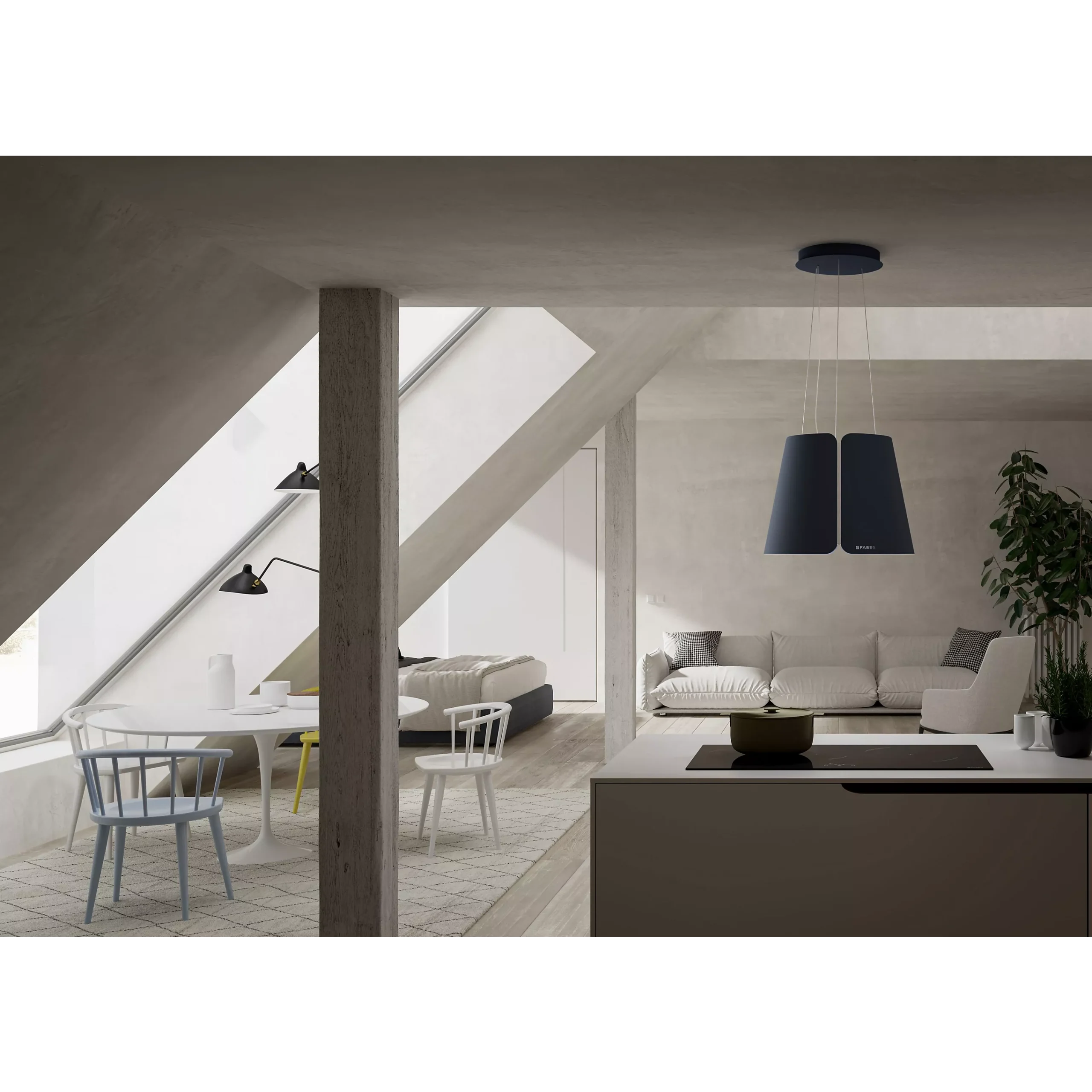 Hotte décorative îlot FABER BEAT 430 NOIR MAT – Image 5