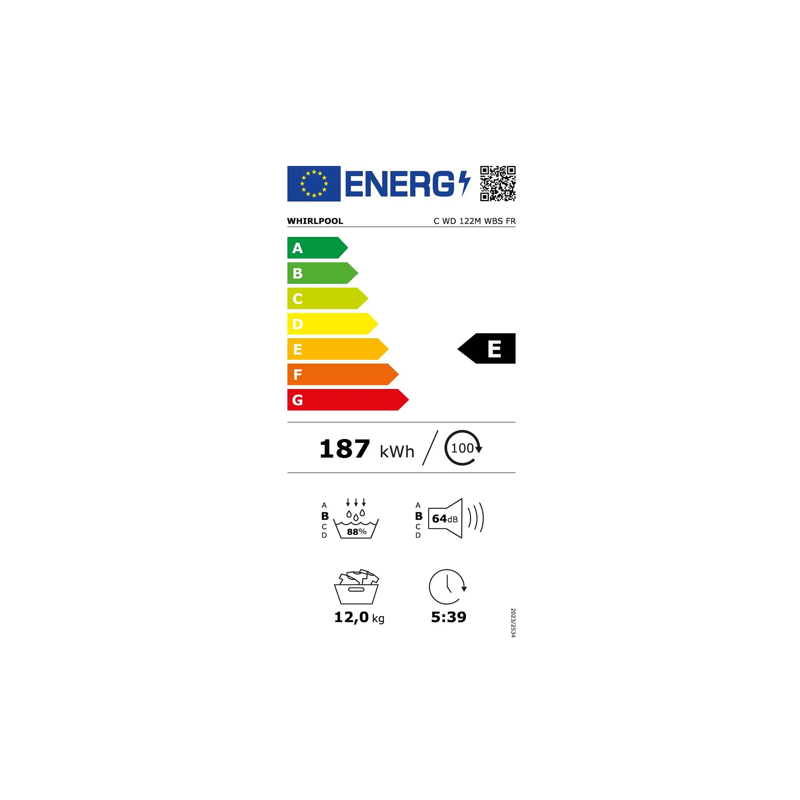 Sèche linge pompe à chaleur WHIRLPOOL CWD122MWBSFR – Image 6
