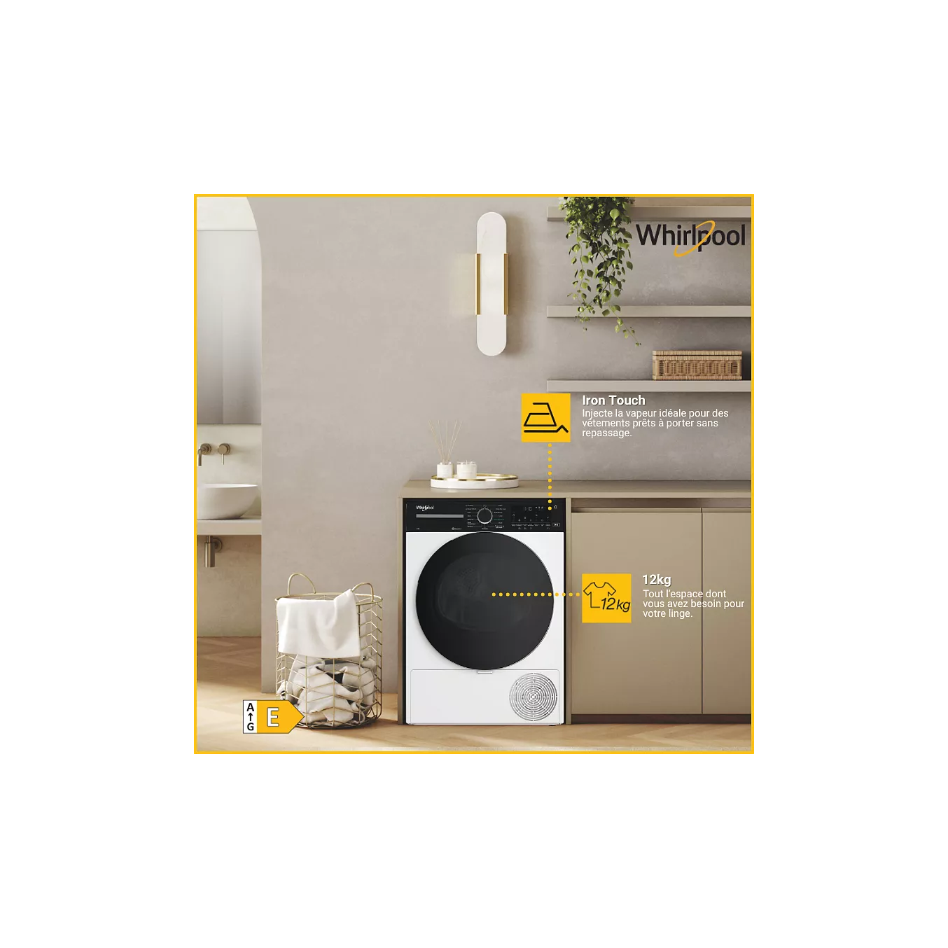Sèche linge pompe à chaleur WHIRLPOOL CWD122MWBSFR – Image 8
