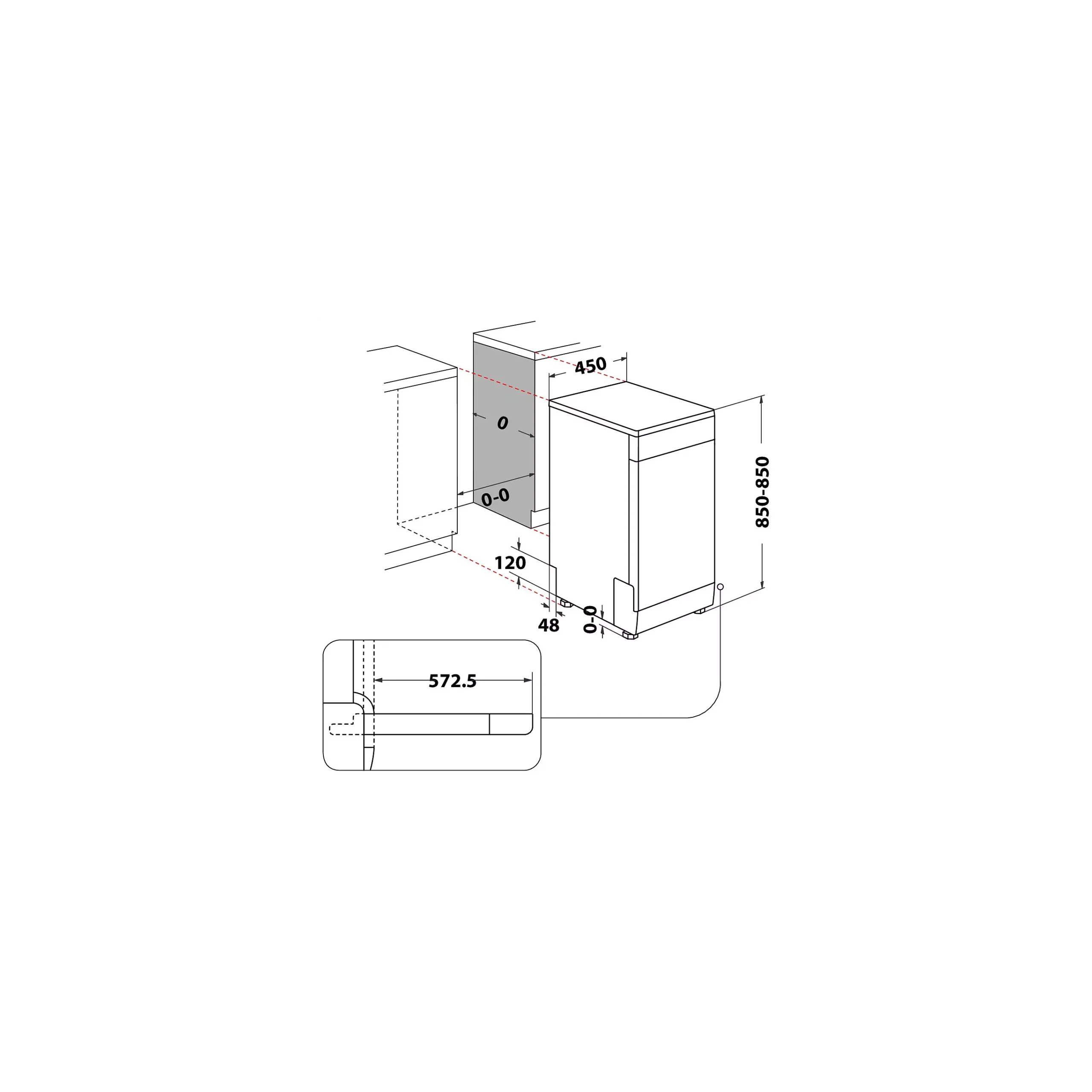 Lave vaisselle 45 cm INDESIT IN2FD10CS70W – Image 2