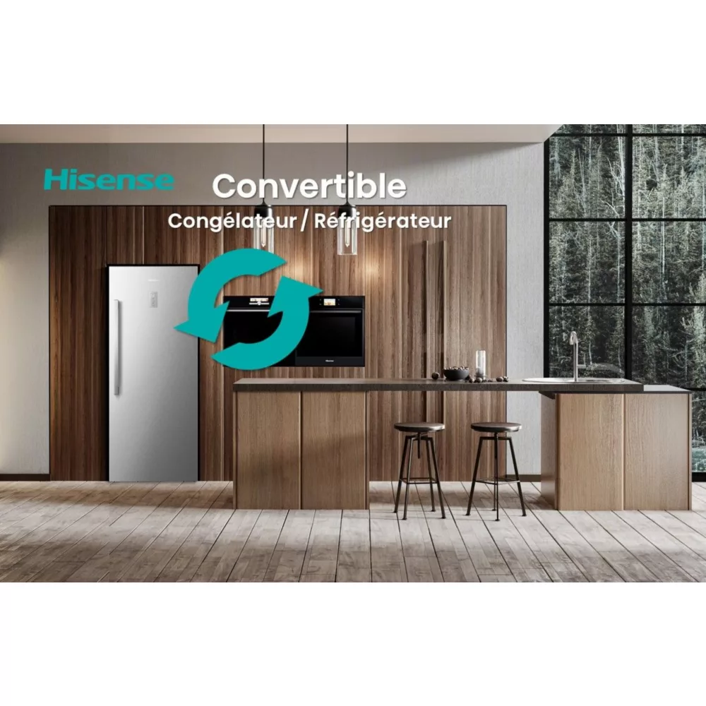 Congélateur armoire HISENSE FT500N4AIE réversible en réfrigérateur – Image 8