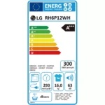 Sèche linge pompe à chaleur LG RH6P12WH – Image 2