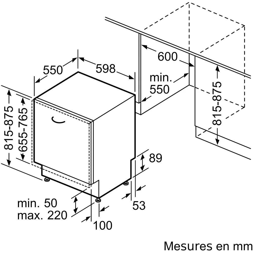 Lave vaisselle encastrable SIEMENS SN73HX10E – Image 2