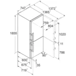 Réfrigérateur combiné LIEBHERR CBNsdc765i BioFresh – Image 3