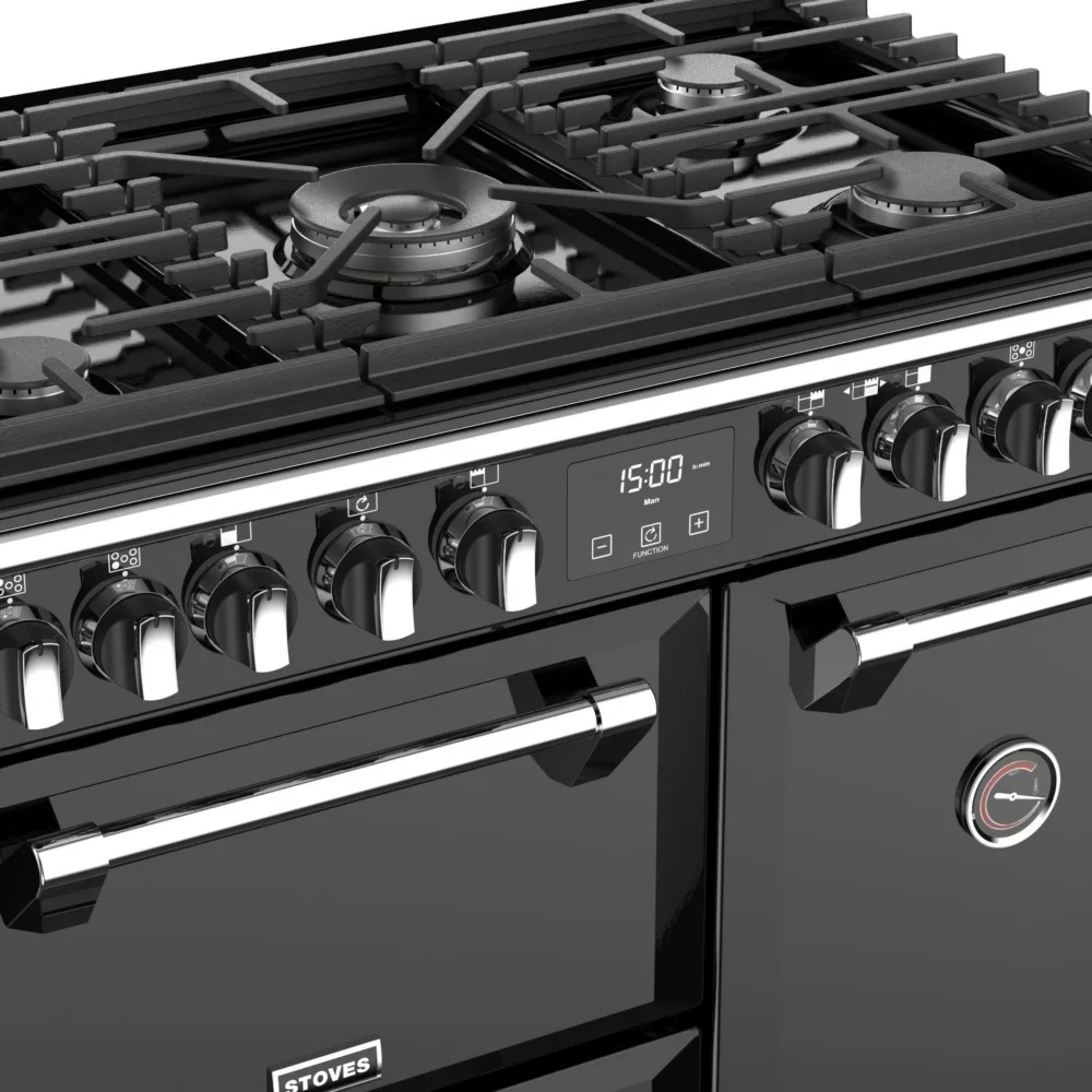 Piano de cuisson gaz STOVES RICHMOND DELUXE 90 DFT NOIR – Image 2