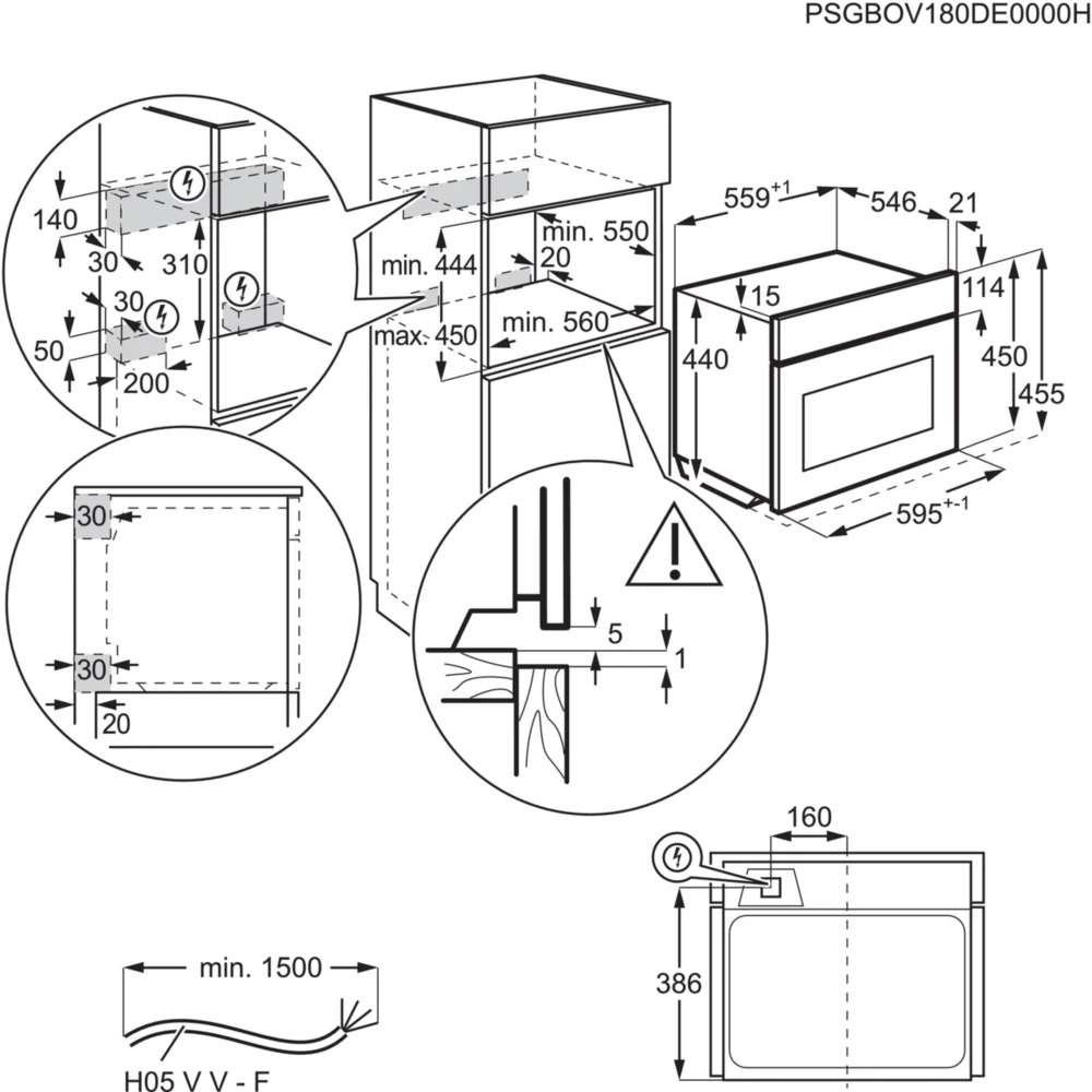 Micro ondes combiné encastrable ELECTROLUX EVL8E08X – Image 8