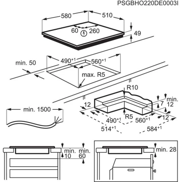 Table induction ELECTROLUX EIS62356IZ SaphirMatt – Image 3