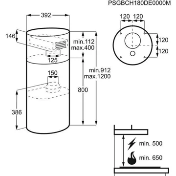 Hotte décorative îlot ELECTROLUX LFI514X ILOT – Image 7