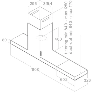 Hotte décorative îlot ELICA HAIKU ISLAND BL/A/180 – Image 3