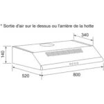 Hotte casquette AIRLUX AHC840IX – Image 3