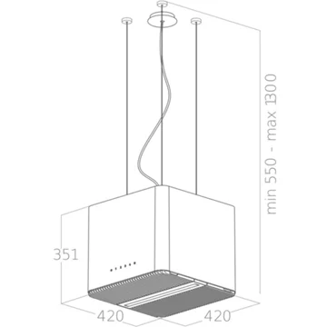 Hotte décorative îlot ELICA PIX JEANS/F/42 – Image 3