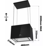 Hotte décorative îlot CIARRA CD4850B – Image 8