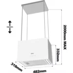 Hotte décorative îlot CIARRA CD4850S – Image 9