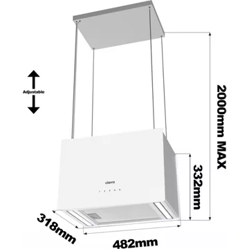 Hotte décorative îlot CIARRA CD4850S – Image 9