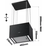 Hotte décorative îlot CIARRA CD4850GB – Image 9