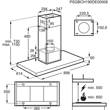 Hotte décorative îlot ELECTROLUX LFI769X ILOT – Image 4