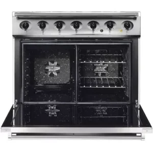 Piano de cuisson induction FALCON Semi Pro 900S 90 BLANC NICKEL BROSSÉ – Image 2