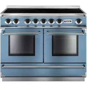 Piano de cuisson induction FALCON PKR Continental bleu/nickel : puissance, précision et design raffiné pour une cuisine haut de gamme.