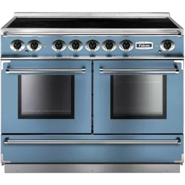 Piano de cuisson induction FALCON PKR Continental bleu/nickel : puissance, précision et design raffiné pour une cuisine haut de gamme.