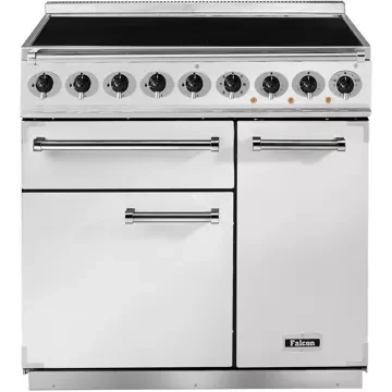 Piano de cuisson induction FALCON Semi Pro DELUXE 90 BLANC NICKEL BROSSÉ