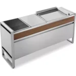Plancha gaz PLANET Table OASI183+OASI60ELEC+Table Induction