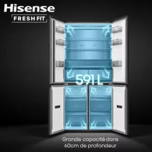 Réfrigérateur multi portes HISENSE RQ768N4GBE freshfit – Image 12