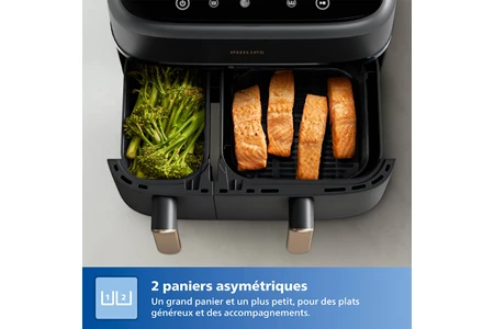 Friteuse sans huile Philips NA352/04 Airfryer 9L noir double panier Accessoires inclus – Image 6