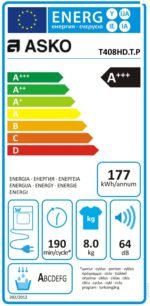 Sèche linge pompe à chaleur ASKO T408HD.T.P – Image 7